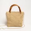 Lily Raffia Bamboo Handle Bag
