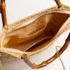 Lily Raffia Bamboo Handle Bag
