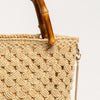 Lily Raffia Bamboo Handle Bag