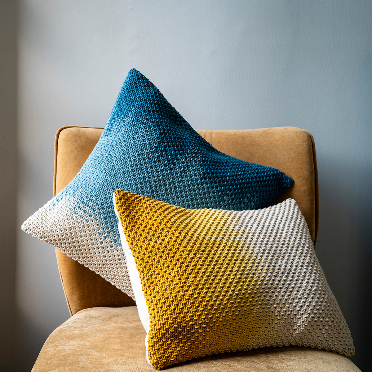Ombré Hand-Knotted Cushion Cover