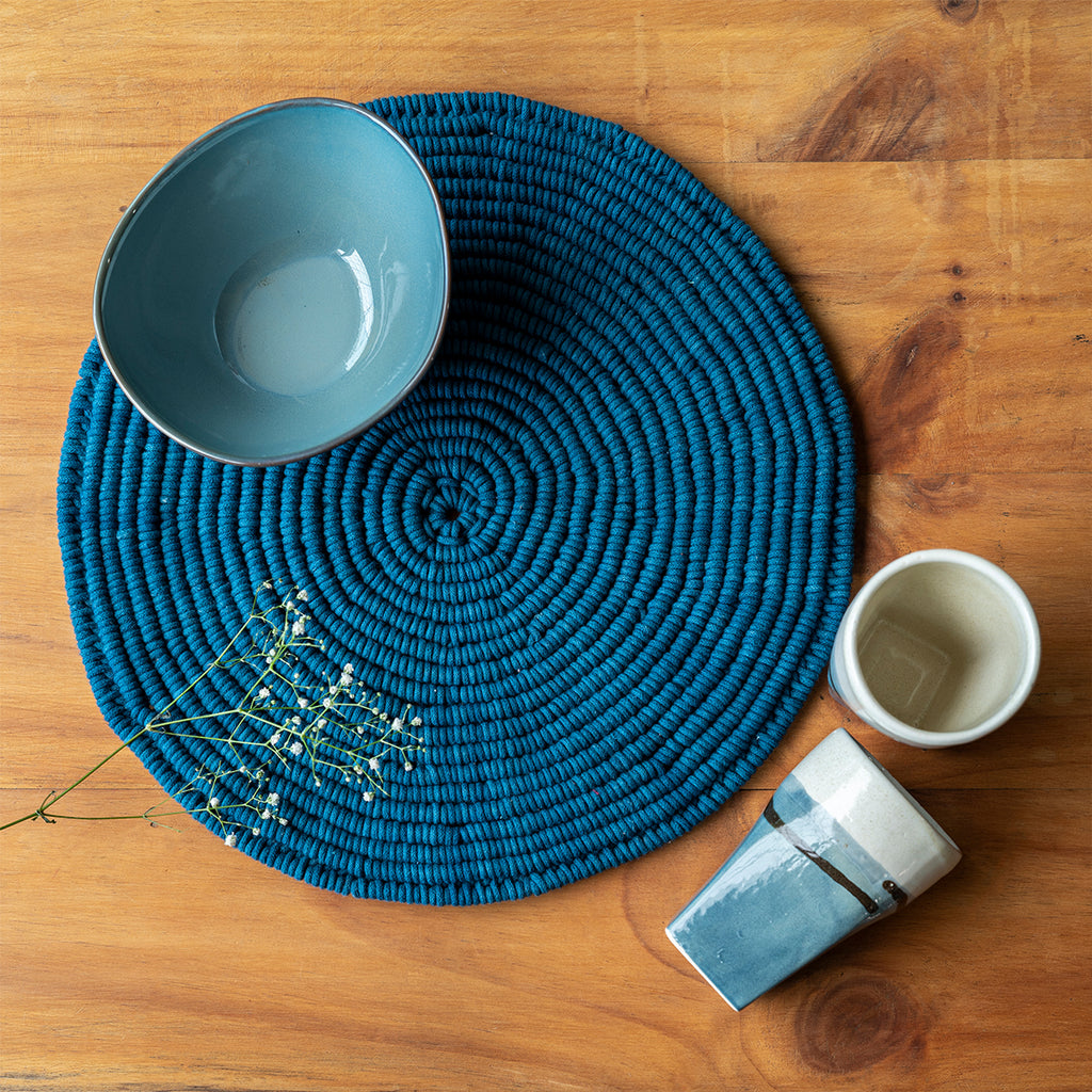 Spiral Hand-Knotted Placemat