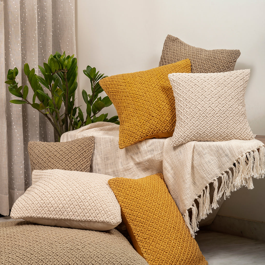 Jewel Hand-Knotted Cushion Cover