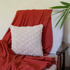 Checkered Hand-Knotted Cushion Cover