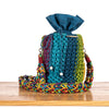 Cosmos Striped Hand-Knotted Bucket Bag