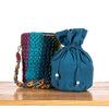 Cosmos Striped Hand-Knotted Bucket Bag
