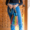 Cosmos Blended Hand-Knotted Bucket Bag
