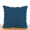 Checkered Hand-Knotted Cushion Cover