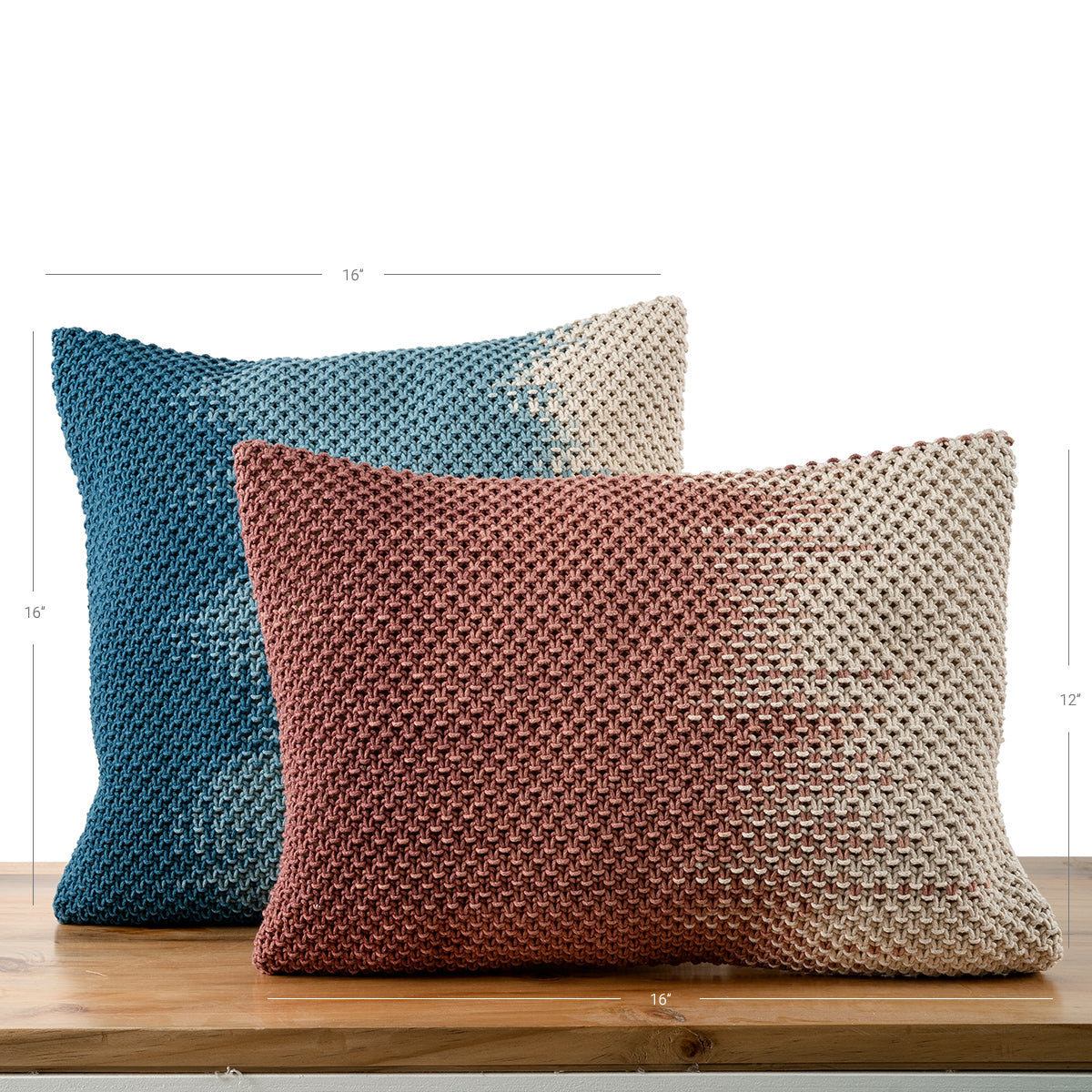 Ombré Hand-Knotted Cushion Cover
