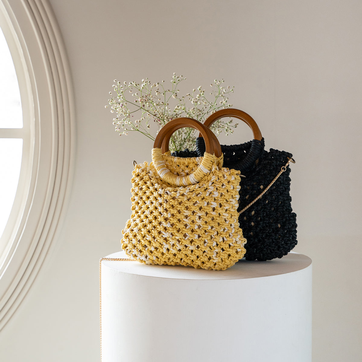 Dahlia Raffia Mini Bag