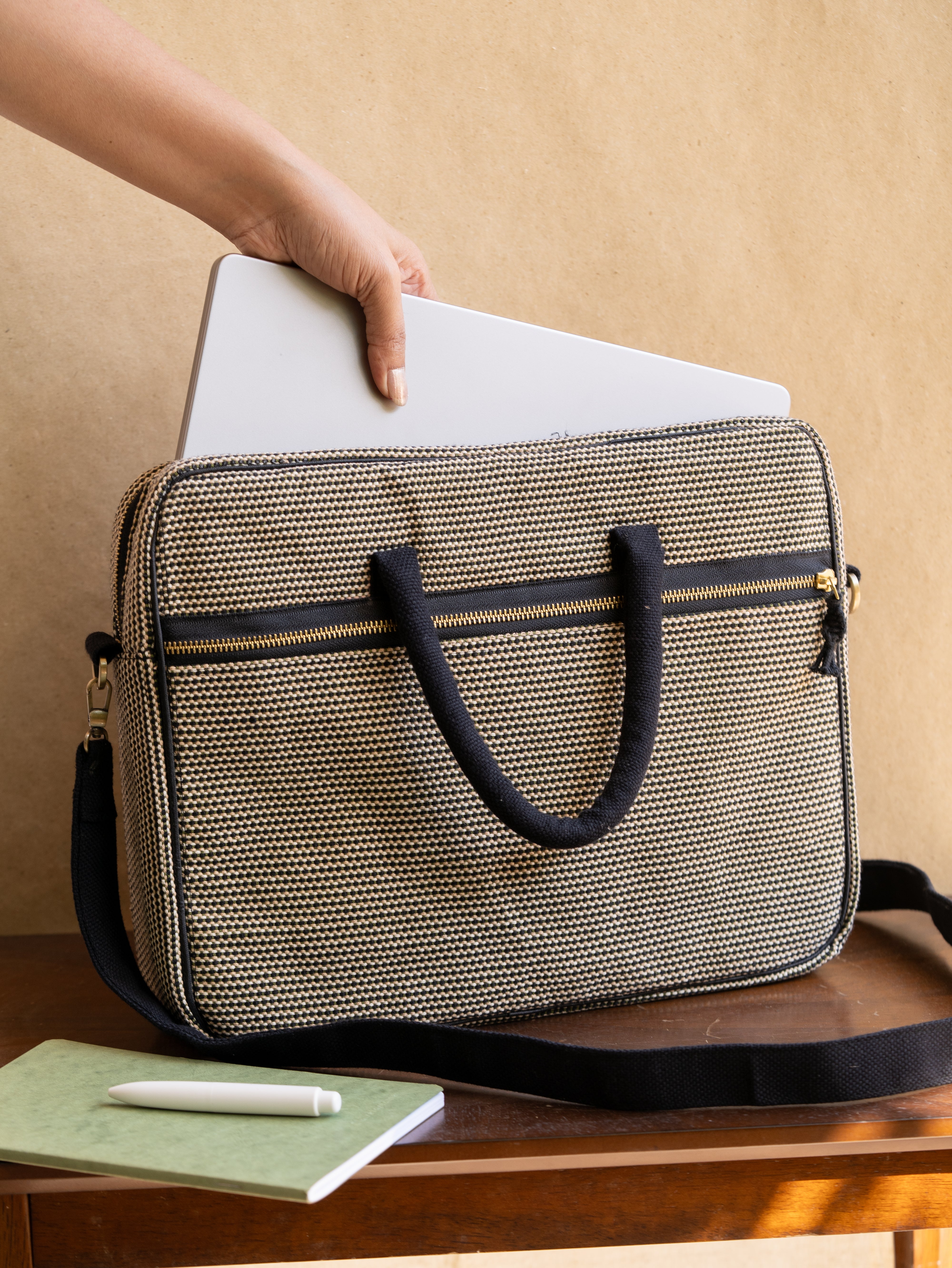 Vindu Hand-woven Laptop Brief Case