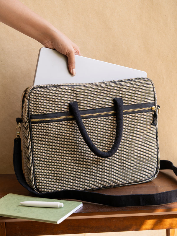 Vindu Hand-woven Laptop Brief Case