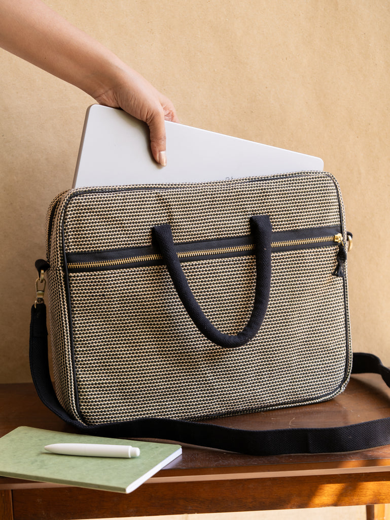 Vindu Hand-woven Laptop Brief Case