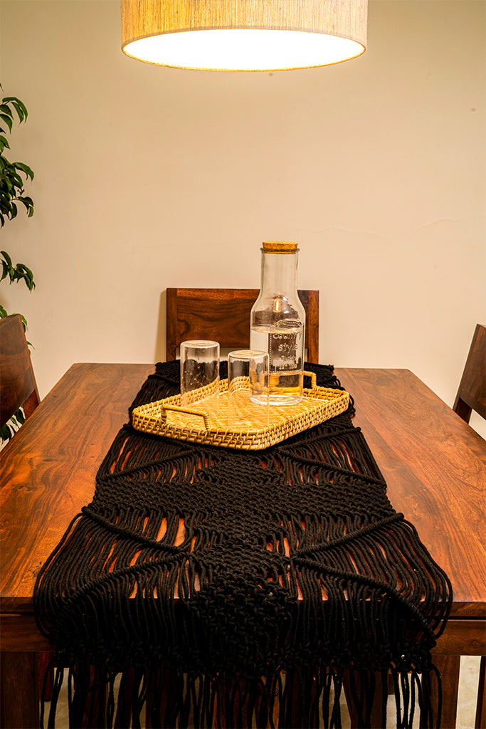 Diagnols Hand-Knotted Table Runner