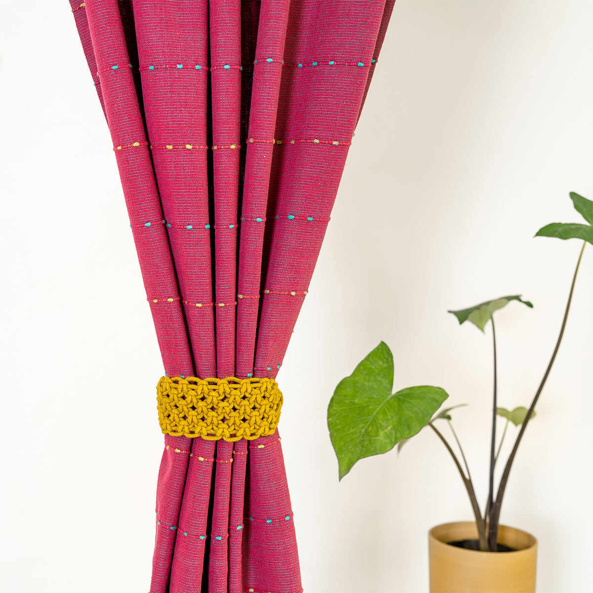 Cross Wide Hand-Knotted Curtain Tie-back
