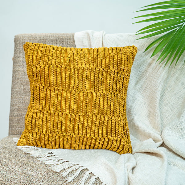 Classic Stripes Hand-Knotted Cushion Cover