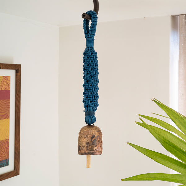 Meander Hand-Knotted Wind Chime with Metal Bell (Long)