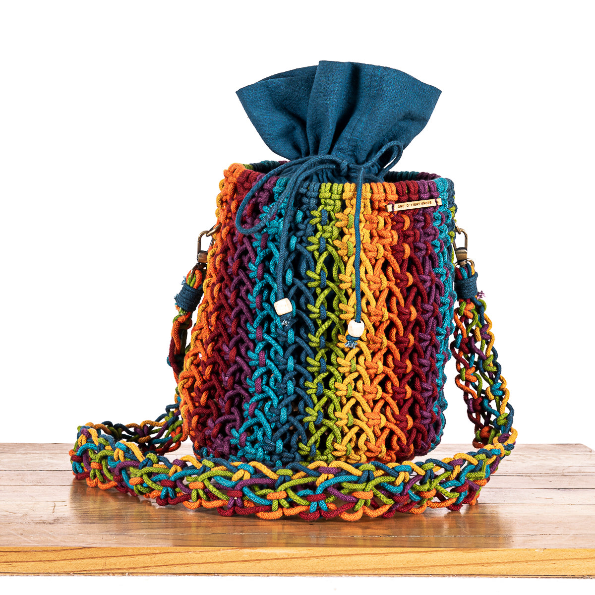 Cosmos Blended Hand-Knotted Bucket Bag