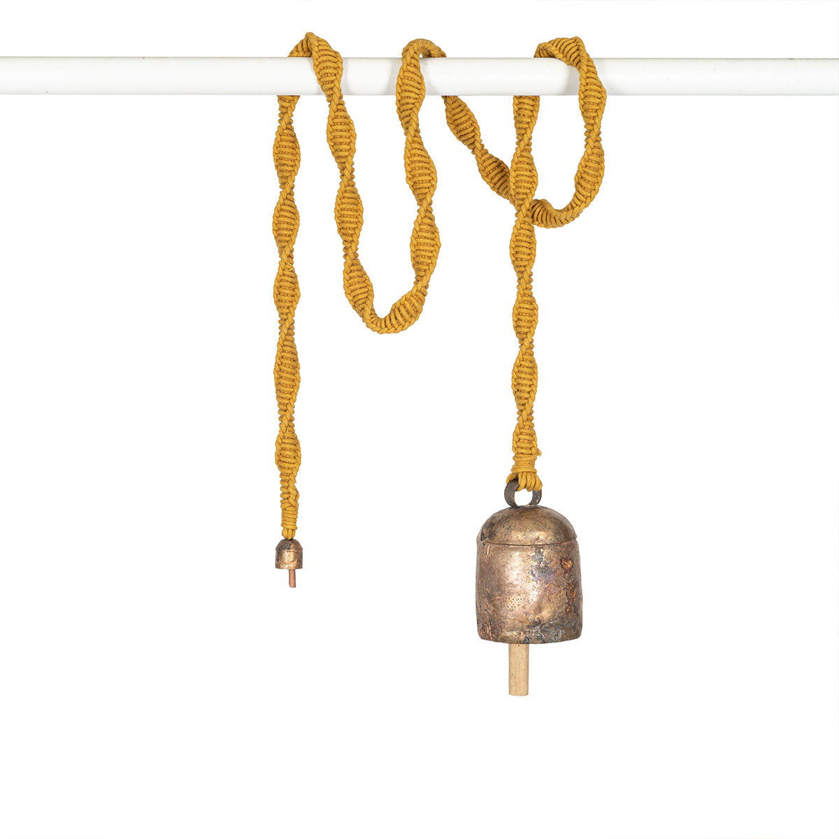 Meander Hand-Knotted Wind Chime with Metal Bell (Long)