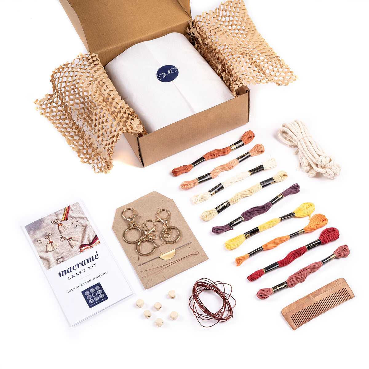 Diy Rainbow Keychain Craft Kit 108 Knots