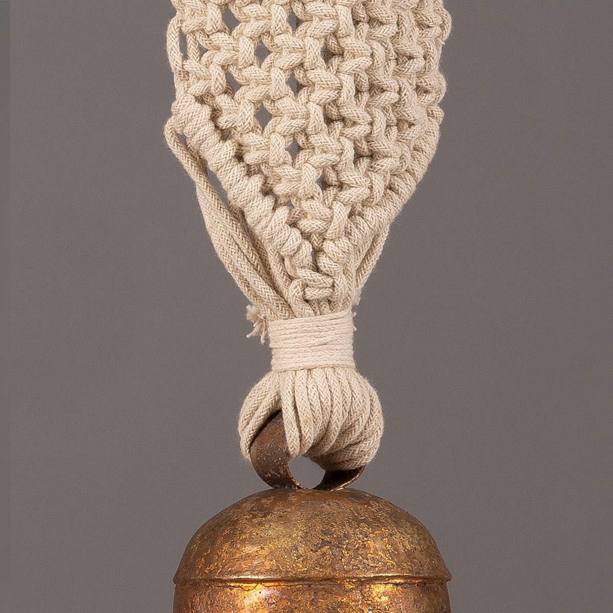 Classic Wide HandKnotted Wind Chime with Metal Bell 108 Knots