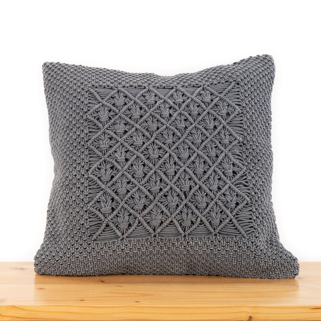 Diamond Hand-Knotted Cushion Cover