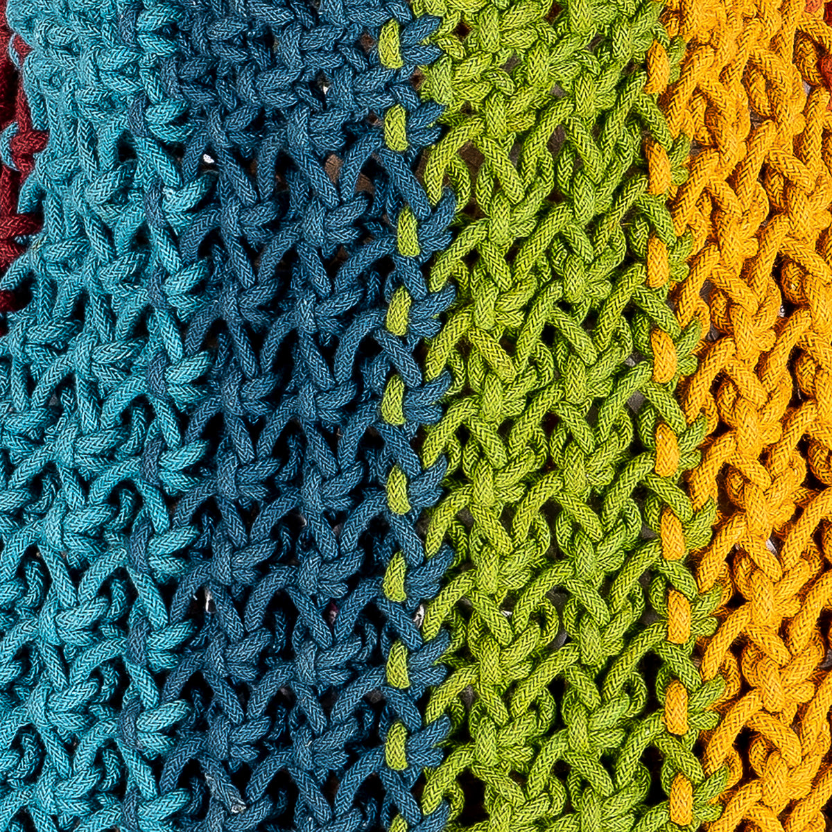 Maya  Striped Hand-Knotted Tote