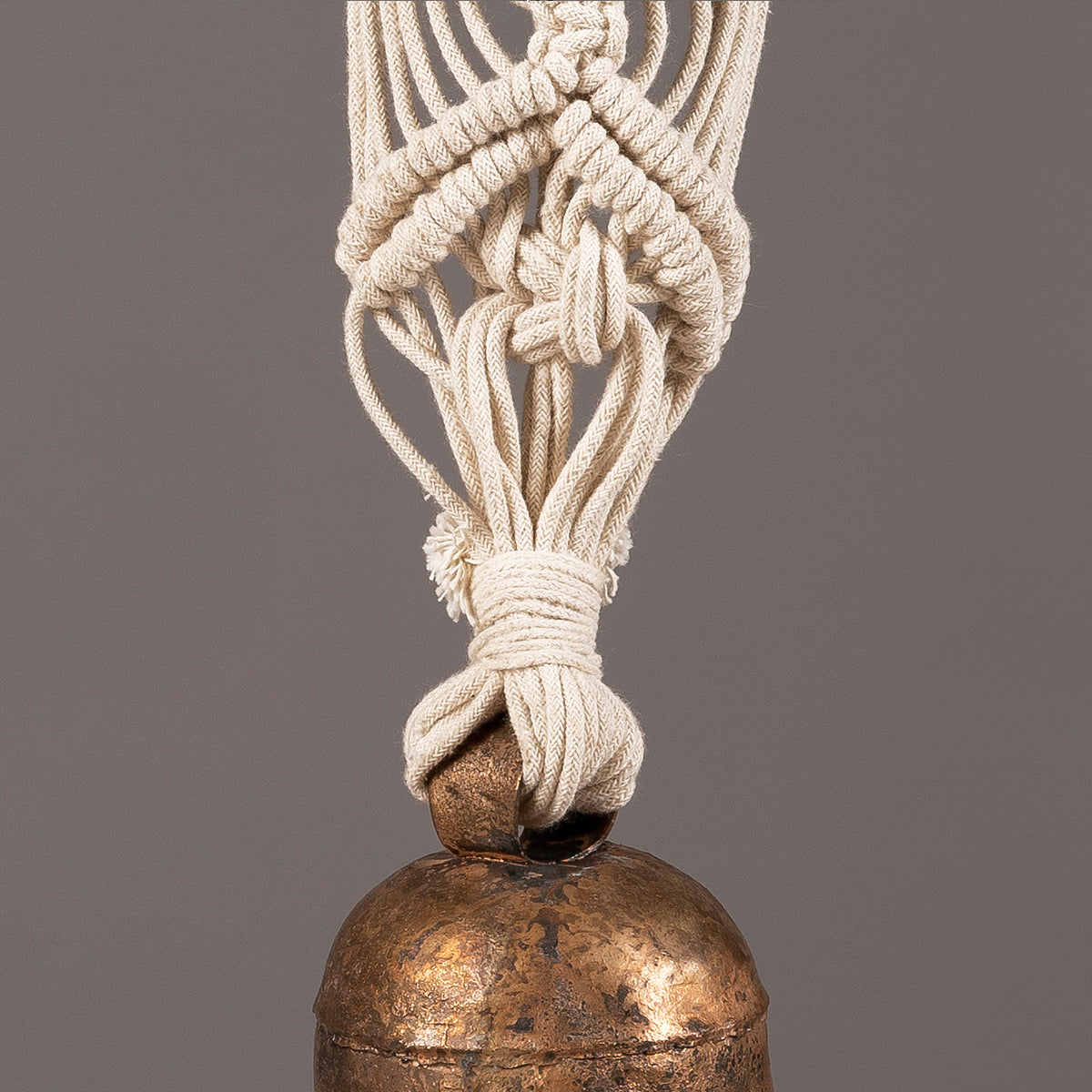 Diamond Hand-Knotted Wind Chime with Metal Bell