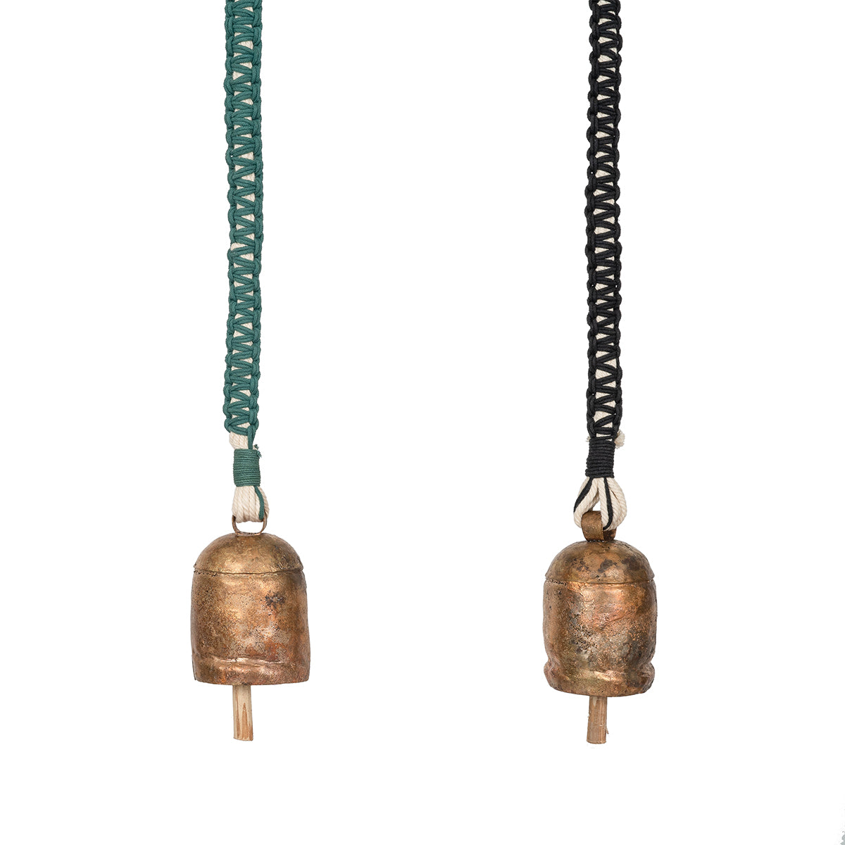 Intertwined Hand-Knotted Wind Chime with Metal Bell (Long)