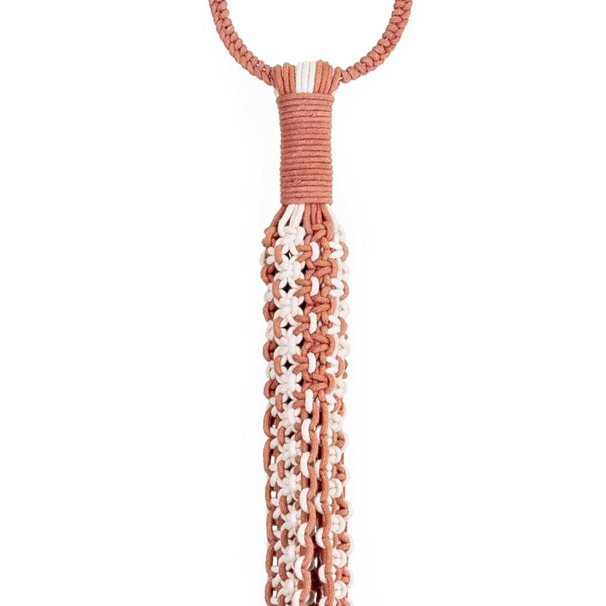 Intertwined Two-Toned Hand-Knotted Plant Hanger