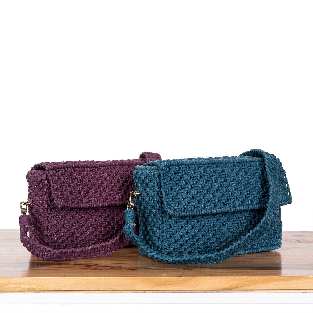 Boxy Affair Hand-Knotted Shoulder Bag