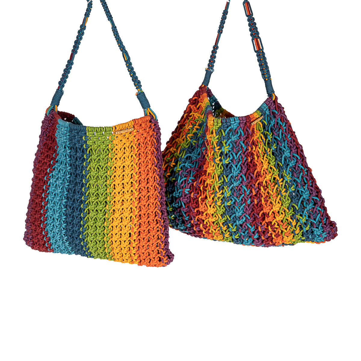 Maya  Striped Hand-Knotted Tote