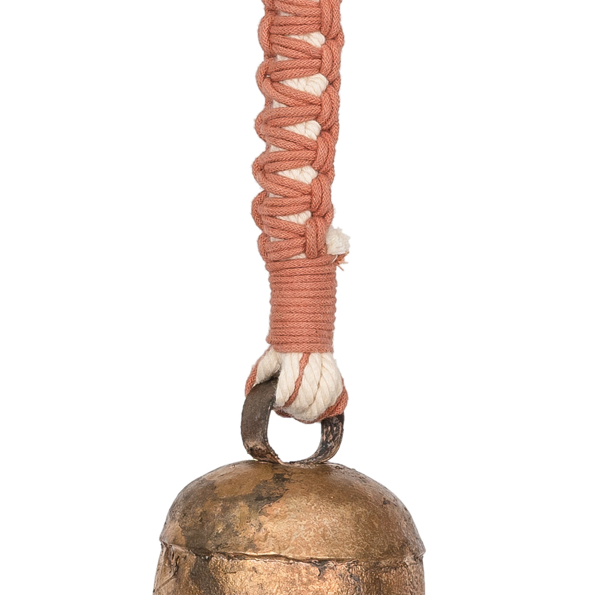 Intertwined Hand-Knotted Wind Chime with Metal Bell (Long)